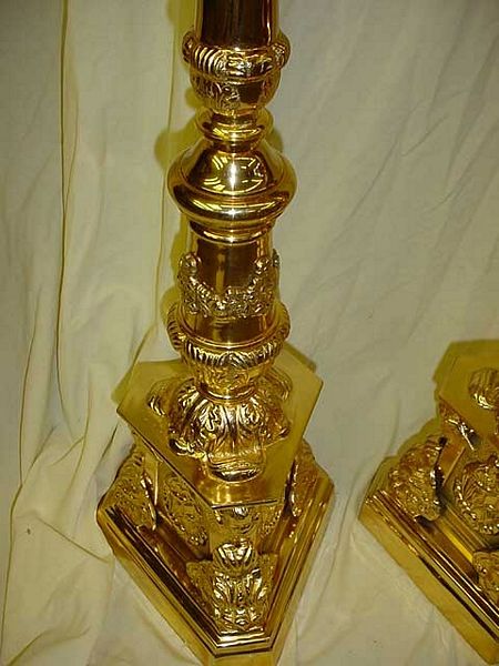 Neo-Gothic Style Altar Candlesticks